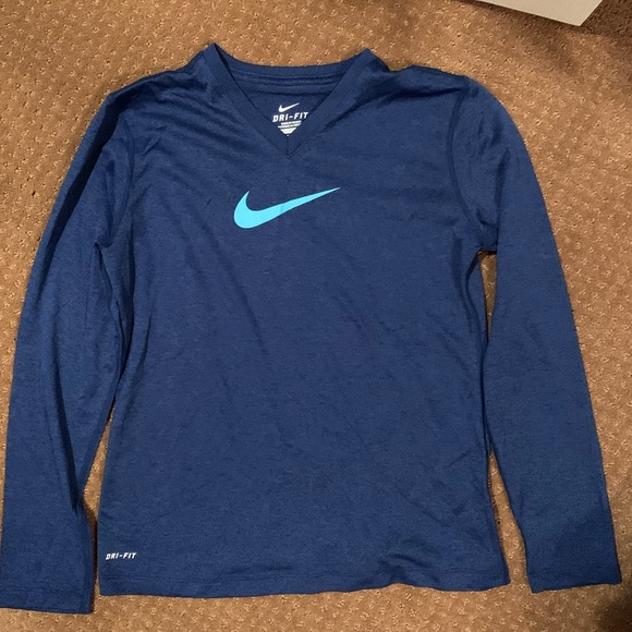 Blue Nike Dri-Fit Longsleeve - Picture 1 of 2